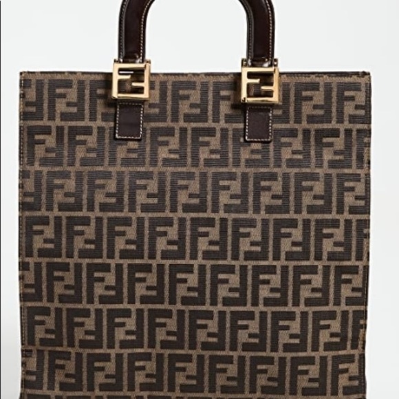 Authentic Fendi zucca Book Tote/Tote - Picture 10 of 12